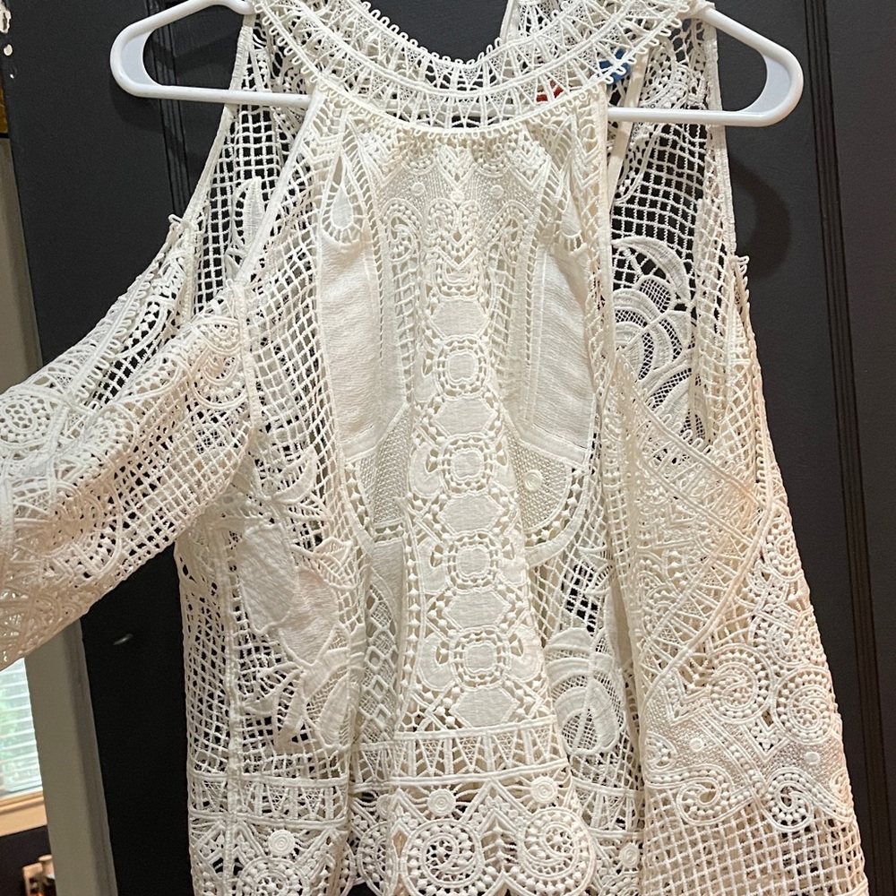 Intricate White Lace Top